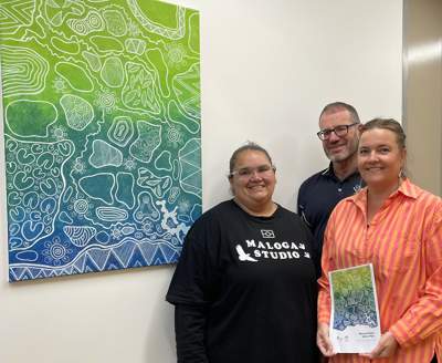 GB CMA chief executive officer Carl Walters and the CMA’s Traditional Owner Partnerships senior officer, Carla Miles.