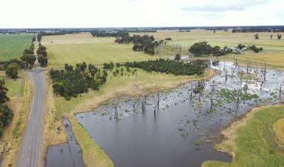 Flooded field in Murray Valley West DCD