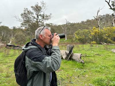 Photographer capturing local wildlife