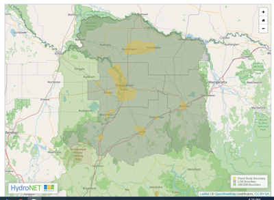 Picture of the flood intelligence portal