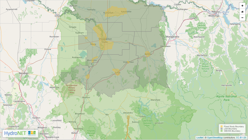 Map of catchment