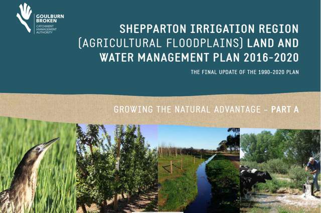 Cover of the 2016-2020 Shepparton Irrigation Region Land and Water Management Plan