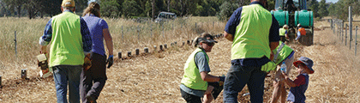 A couple of employees working on site to assess the land and biodiversity health in the Goulburn Broken catchment