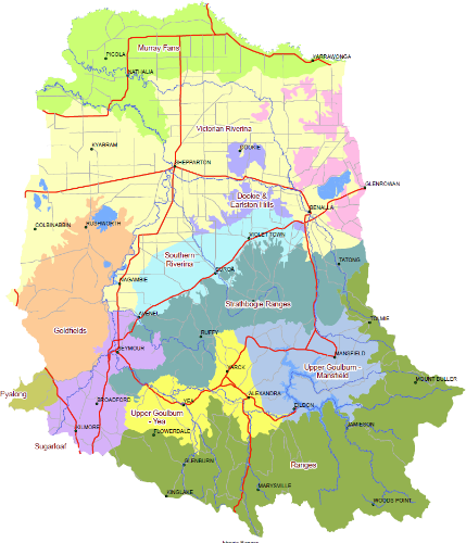 Map of the catchment