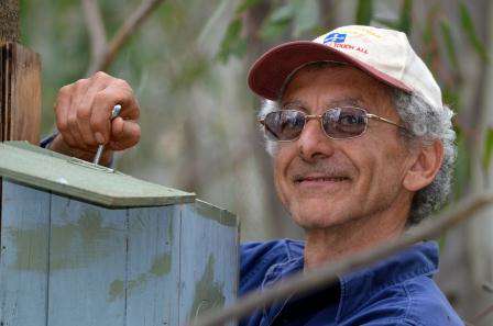 Orlando Talamo with a nest box