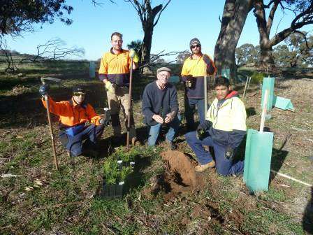 Photo from left: Woka Walla crew members Andrew Saunders, Ashley Hurd, Zac Gilbert and Ashton Cashon with Graeme Trewin centre.