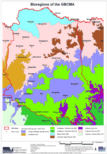Map of GBCMA bioregions
