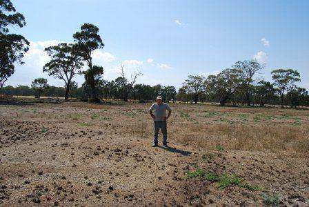 Geoff Carland in front of the area he will fence off